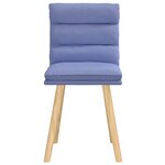 vidaXL Chaises à manger lot de 2 bleu jean tissu