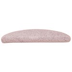 vidaXL Tapis d'escalier 30 pièces 65 x 21 x 4 cm Rose clair Demi-rond Grand