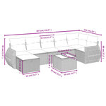 vidaXL Salon de jardin avec coussins 8 Pièces beige résine tressée