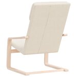 vidaXL Chaise de relaxation Crème Tissu