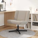 vidaXL Chaise pivotante Gris clair 63 x 75 x 76 cm tissu