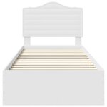 vidaXL Cadre de lit avec tiroir Blanc 75 x 190 cm Bois d'ingénierie