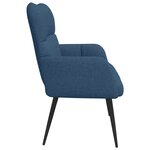 vidaXL Sofa 2 places Bleu 115 x 61 x 87 cm Tissu