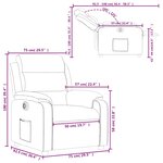 vidaXL Fauteuil inclinable électrique Rouge bordeaux Similicuir