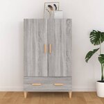 vidaXL Buffet Sonoma gris 70x31x115 cm Bois d'ingénierie