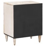vidaXL Armoire de lit Blanc 50 x 33 x 60 cm Bois de mangue massif
