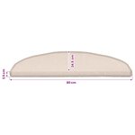 vidaXL Tapis d'escalier auto-adhésifs 15 pièces 80 x 24 5 x 3 5 cm