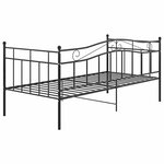 vidaXL Cadre de canapé-lit sans matelas noir métal 90x200 cm