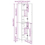 vidaXL Haut Armoire 2 Pièces Bois Ancien Bois d'ingénierie