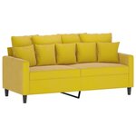 vidaXL Ensemble de canapés 2 Pièces avec coussins Jaune Velours