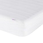 vidaXL Lit avec matelas noir 140x200 cm tissu