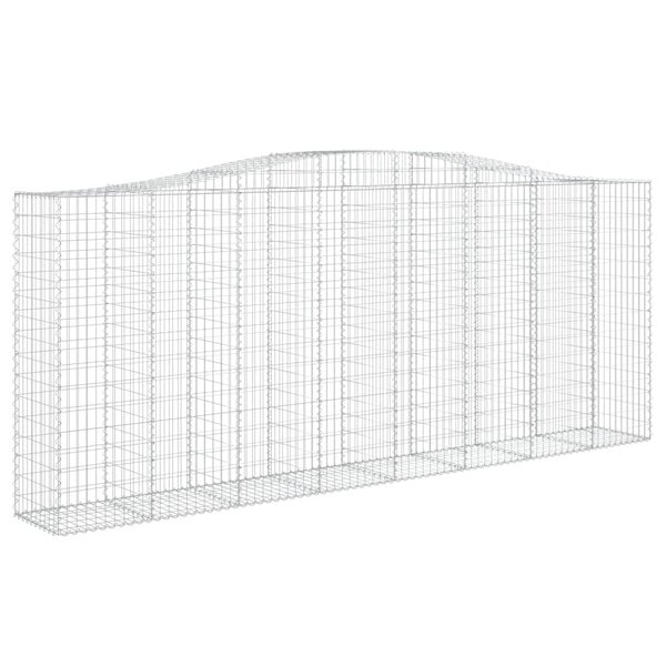 vidaXL Panier de gabions arqué 400x50x160/180 cm Fer galvanisé