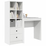 vidaXL Bureau avec tiroir 2 Pièces Blanc