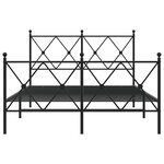 vidaXL Cadre de lit métal sans matelas avec pied de lit noir 120x200cm
