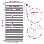 vidaXL Store zèbre gris clair largeur du tissu 95 9 cm polyester