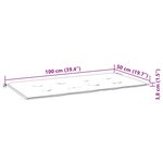 vidaXL Coussin de banc de jardin noir 100x50x4 cm tissu oxford