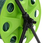 vidaXL Chariot enrouleur vert et jeu de raccords de tuyaux 1 27cm 30 m