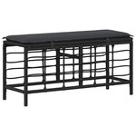 vidaXL Ensemble de salle à manger pour jardin 3 Pièces Noir et gris