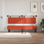 vidaXL Tête de lit suspendue Rouge orange Tissu en velours côtelé
