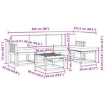 vidaXL Ensemble de canapés d'extérieur 6 pc Naturel et Anthracite
