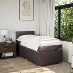 vidaXL Sommier à lattes de lit avec matelas Marron foncé 100x200 cm