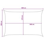 vidaXL Voile d'ombre 3 x 4 m HDPE Rectangulaire Anthracite et blanc
