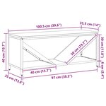 vidaXL Étagère à bois de chauffage avec plateau en bois anthracite