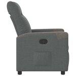 vidaXL Fauteuil inclinable Gris foncé Tissu