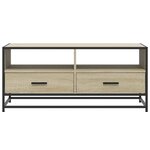 vidaXL Table basse chêne sonoma 100x50x45cm bois d'ingénierie et métal