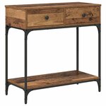 vidaXL Table console Bois ancien 75 x 34 5 x 75 cm Bois d'ingénierie