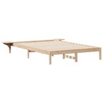 vidaXL Cadre de lit avec tables de chevet Naturel 140 x 220 cm