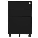 vidaXL Classeur mobile Noir 39x45x60 cm Acier