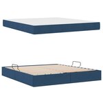 vidaXL Lit avec rangement et matelas Bleu 180 x 200 cm Polyester