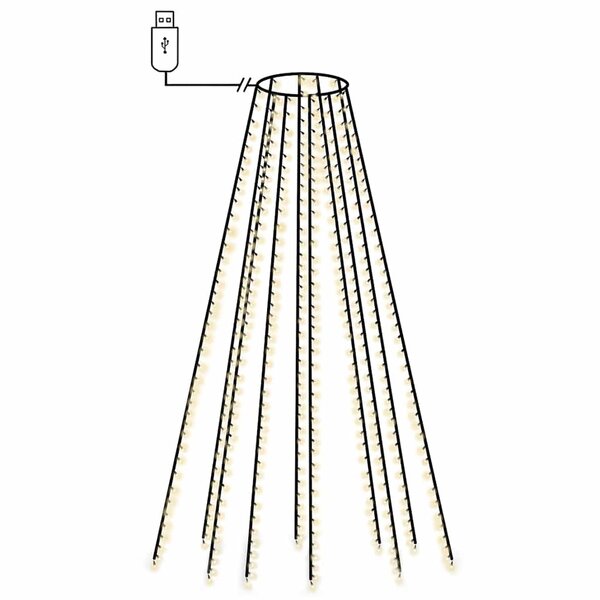 vidaXL Guirlande lumineuse filet d'arbre de Noël 500 LED 500 cm