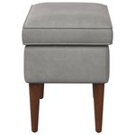 vidaXL Pouf Gris clair 55 x 35 x 41 cm Velours