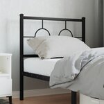 vidaXL Tête de lit métal noir 75 cm