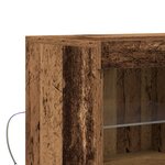 vidaXL Meuble de rangement avec lumières LED Bois ancien 81x37x67 cm