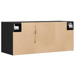 vidaXL Meuble TV mural avec lumières LED noir 80x31x35 cm