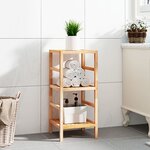 vidaXL Étagère de salle de bain 35 5x35 5x79 cm Bois massif de noyer