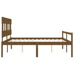 vidaXL Lit pour personne âgée et tête de lit 200x200 cm bois massif