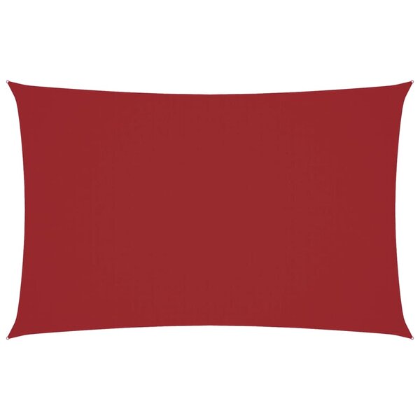 vidaXL Voile de parasol tissu oxford rectangulaire 2 5x5 m rouge