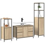 vidaXL Ensemble de mobilier de salle de bain avec tiroir 3 Pièces