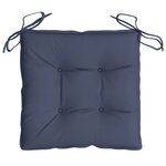 vidaXL Coussins de chaise lot de 4 bleu marine 50x50x7 cm tissu oxford