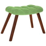vidaXL Chaise de relaxation avec tabouret Vert clair Velours