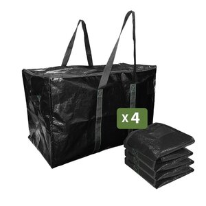 Pack and Move - Lot 4 grands sacs déménagement  rangement et transport ultra résistant - Réutilisable - Poignées solides