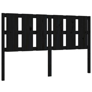 vidaXL Tête de lit Noir 155 5x4x100 cm Bois massif de pin