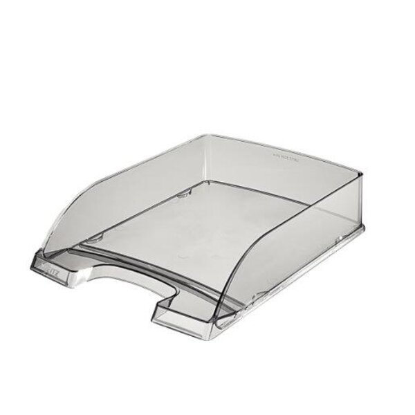 Corbeille à courrier PLUS Hauteur 70mm Transparent Fumé LEITZ