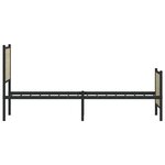 vidaXL Cadre de lit en métal sans matelas chêne sonoma 160x200 cm
