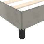 vidaXL Cadre de lit sans matelas gris clair 90x190 cm velours