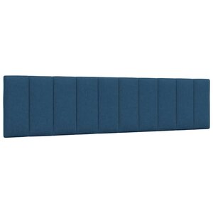 vidaXL Coussin de tête de lit Hanko bleu 200 cm tissu